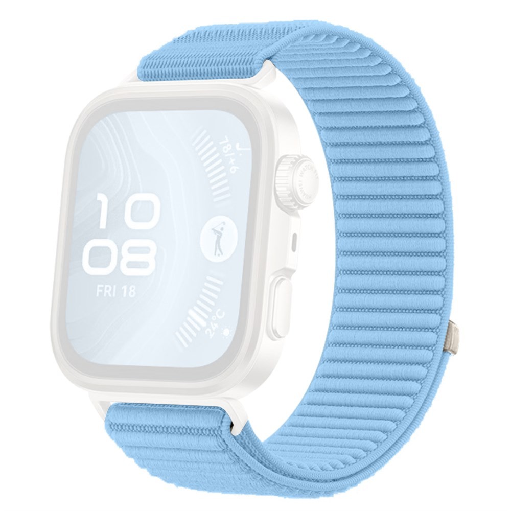 Huawei Watch Fit 3/ Fit 4/ Fit 4 Pro KALEBOL Λουράκι απο Nylon με Magic Tape Baby Blue