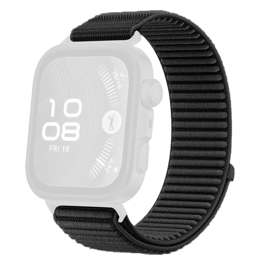 Huawei Watch Fit 3/ Fit 4/ Fit 4 Pro KALEBOL Λουράκι απο Nylon με Magic Tape Black