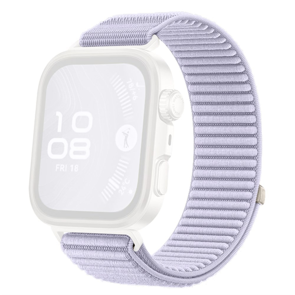 Huawei Watch Fit 3/ Fit 4/ Fit 4 Pro KALEBOL Λουράκι από Nylon με Magic Tape Light Purple