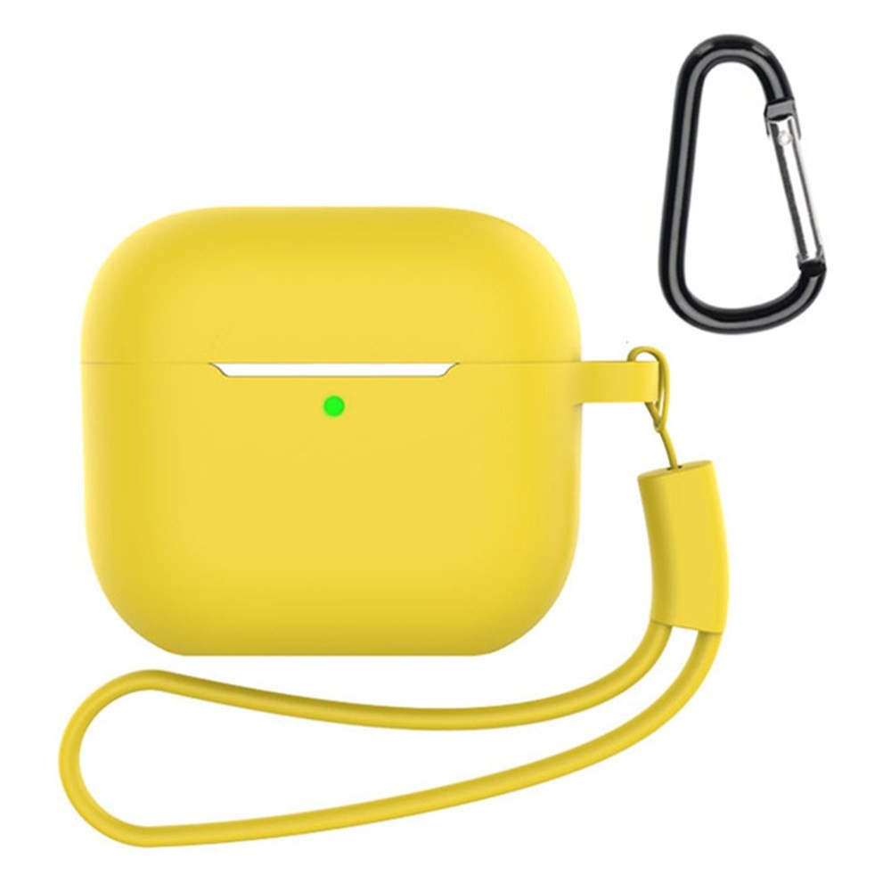 Apple AirPods 4 Θήκη Σιλικόνης με Λουράκι Yellow