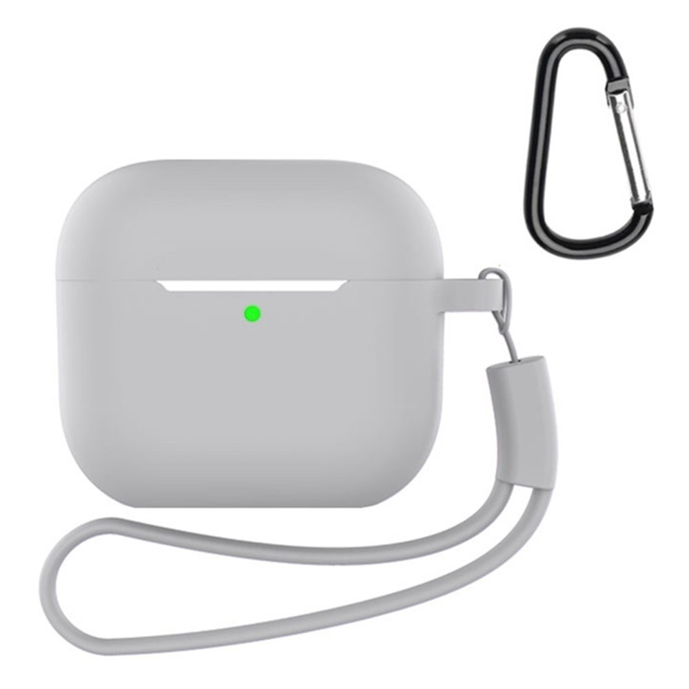 Apple AirPods 4 Θήκη Σιλικόνης με Λουράκι Grey