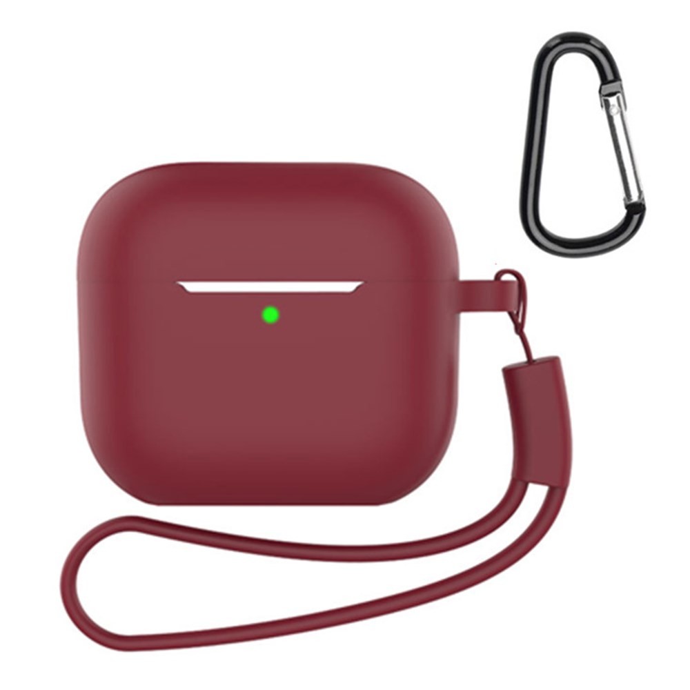 Apple AirPods 4 Θήκη Σιλικόνης με Λουράκι Wine Red