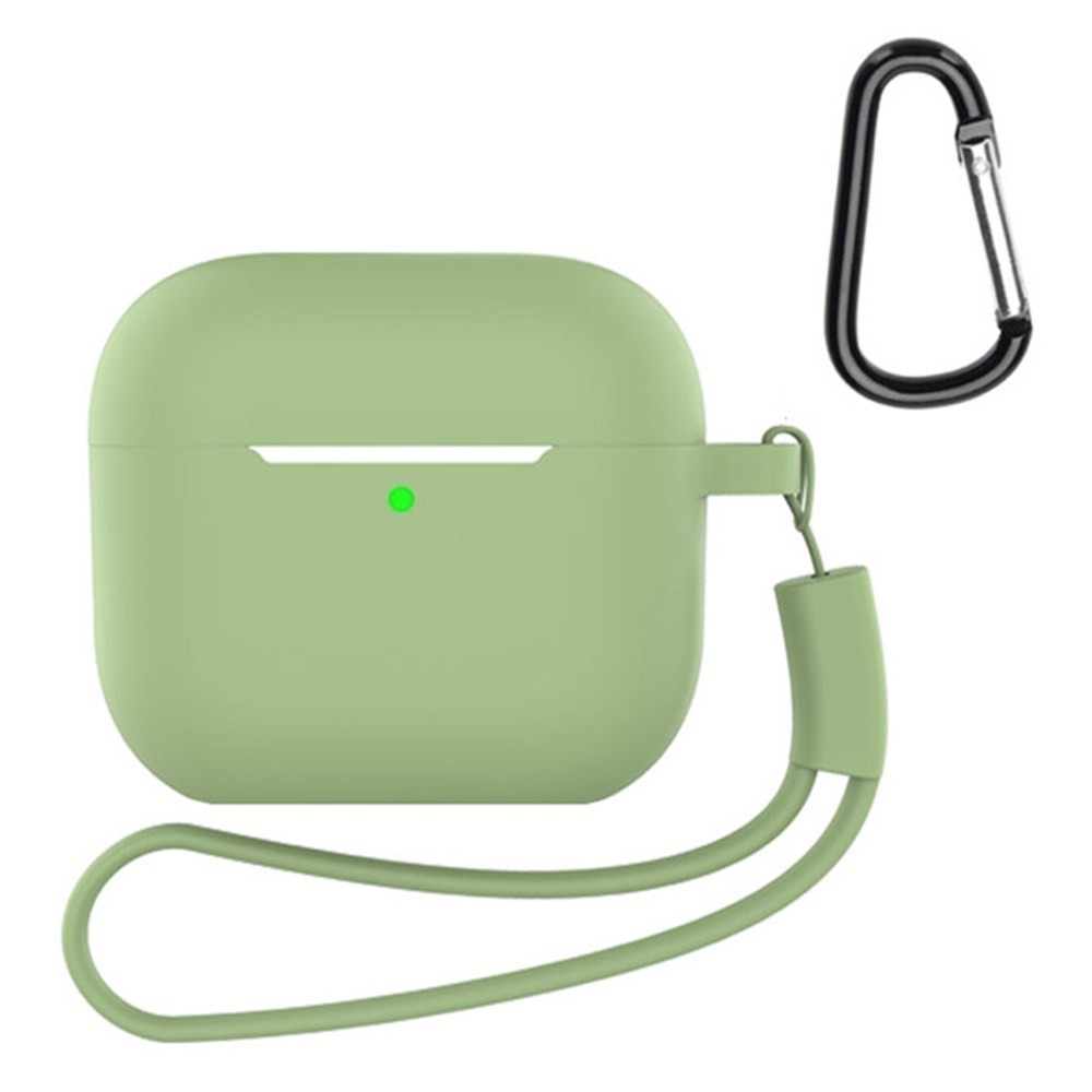 Apple AirPods 4 Θήκη Σιλικόνης με Λουράκι Matcha Green