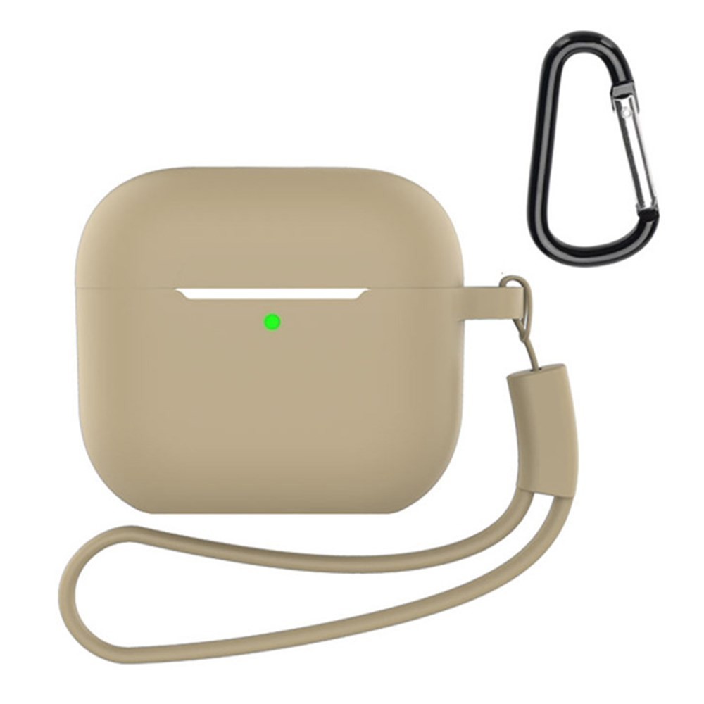 Apple AirPods 4 Θήκη Σιλικόνης με Λουράκι Beige