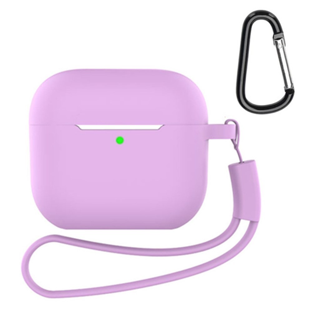 Apple AirPods 4 Θήκη Σιλικόνης με Λουράκι Light Purple