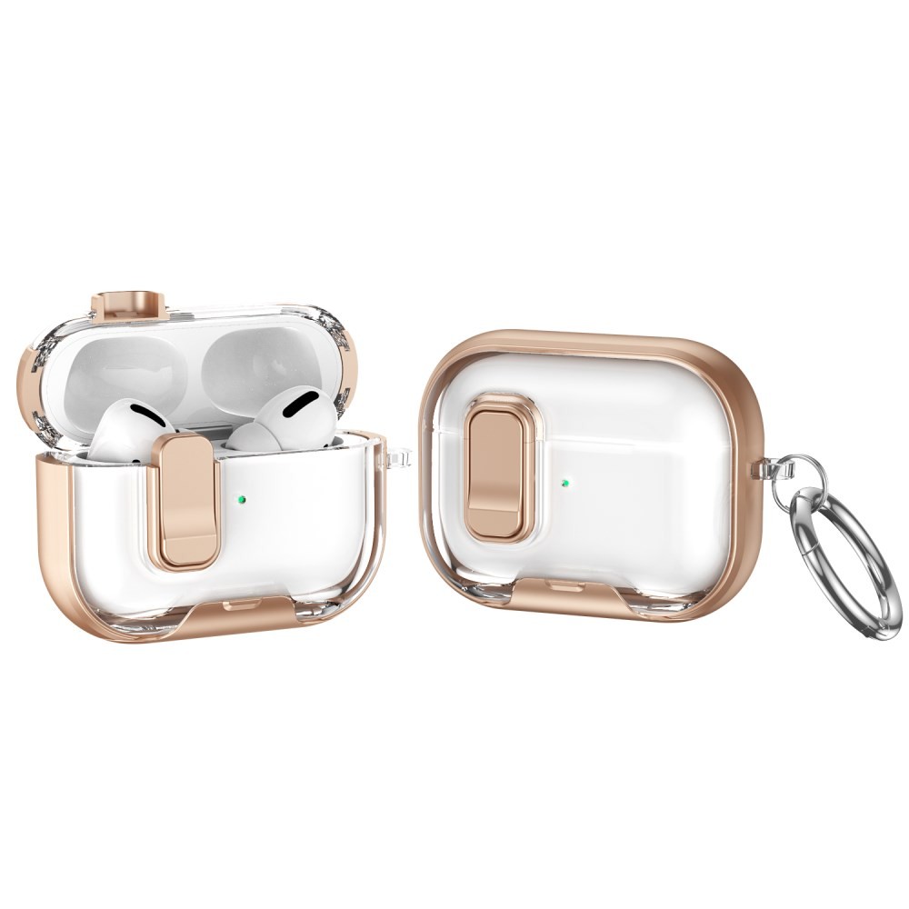 Apple AirPods Pro Θήκη Σιλικόνης με Stand Gold