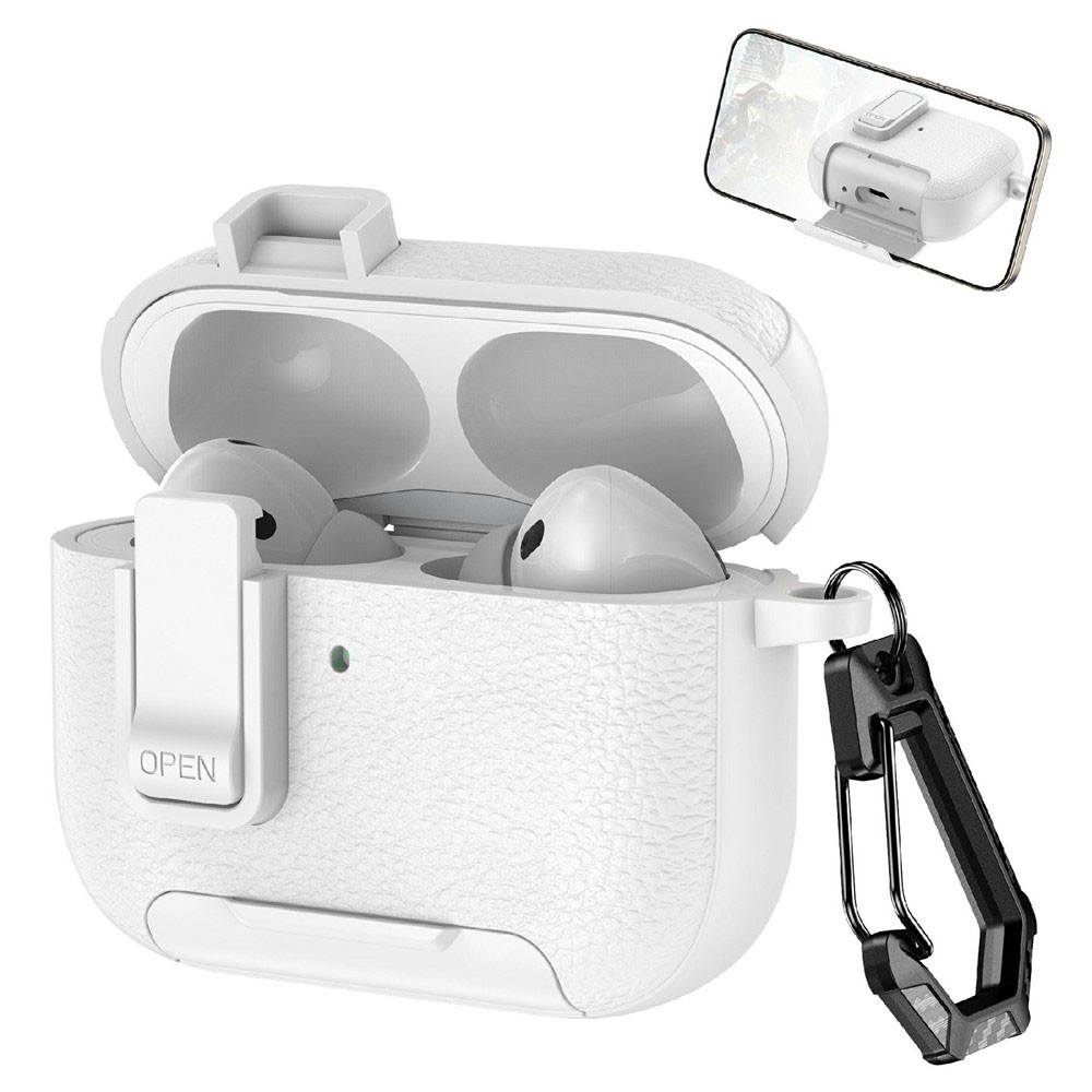 Apple AirPods Pro 3 Σκληρή Θήκη Σιλικόνης με Stand White