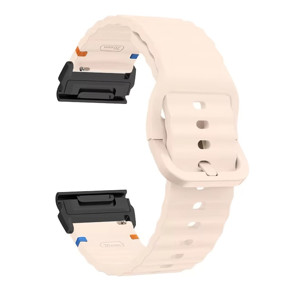 Garmin Fenix 8 Pro AMOLED/Fenix 8/Fenix E - 47mm Λουράκι Σιλικόνης με Κυματιστό Σχέδιο Pink