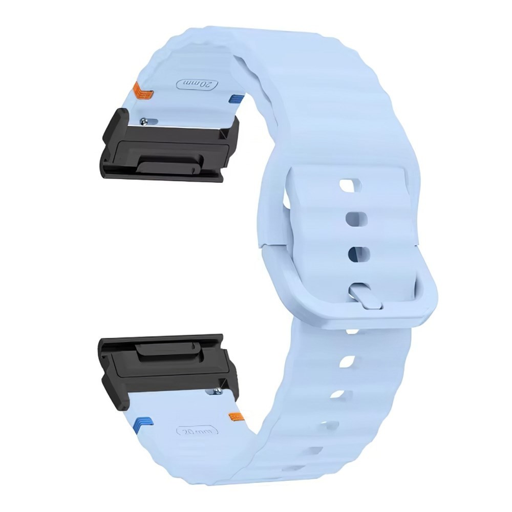 Garmin Fenix 8 Pro AMOLED/Fenix 8/Fenix E - 47mm Λουράκι Σιλικόνης με Κυματιστό Σχέδιο Baby Blue