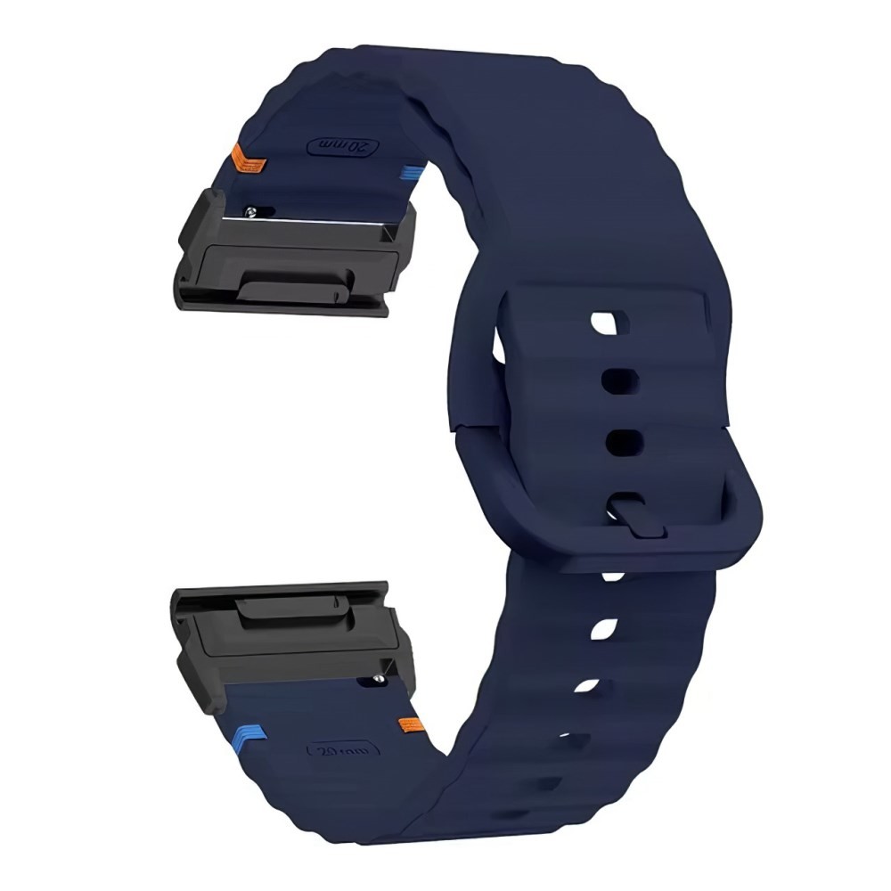 Garmin Fenix 8 Pro AMOLED/Fenix 8/Fenix E - 47mm Λουράκι Σιλικόνης με Κυματιστό Σχέδιο Midnight Blue