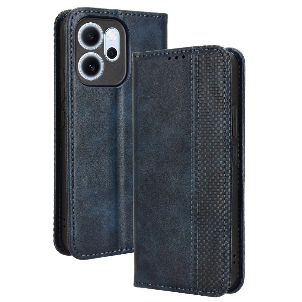 Oppo Reno14 F 5G Retro Θήκη Βιβλίο Blue