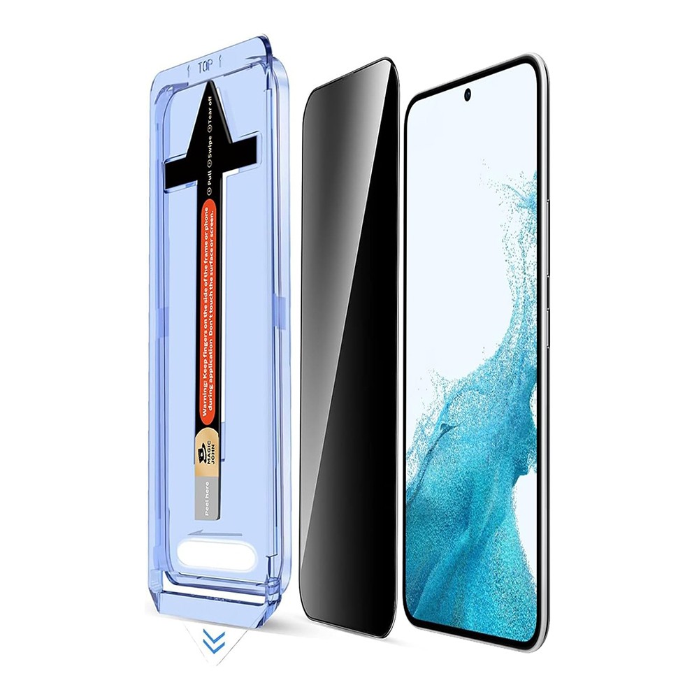 Samsung Galaxy S22 5G Easy Install Privacy Full Tempered Glass με Οδηγό Τοποθέτησης Black