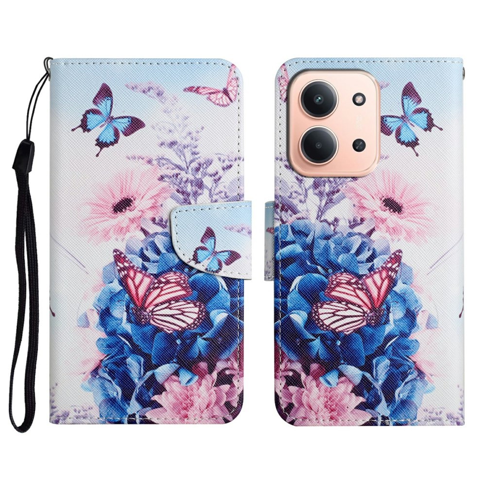 Xiaomi Redmi 15C 4G-5G / Poco C85 4G Colored Drawing Θήκη Πορτοφόλι Purple Butterfly