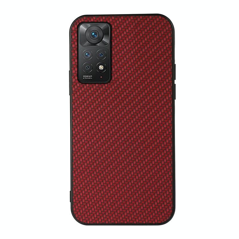 Xiaomi Redmi Note 11 Pro 4G / 5G Carbon Fiber Σκληρή Θήκη Carbon Fiber/Red