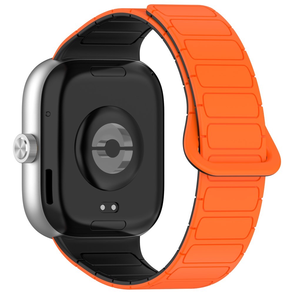 Xiaomi Redmi Watch 4/5/Smart Band 8 Pro/9 Pro Λουράκι Σιλικόνης Orange/Black
