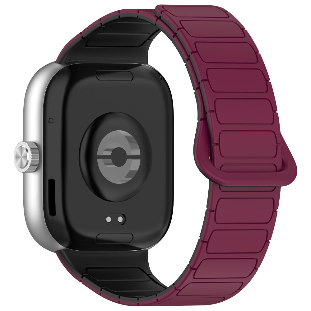Xiaomi Redmi Watch 4/5/Smart Band 8 Pro/9 Pro Λουράκι Σιλικόνης Wine Red/Black