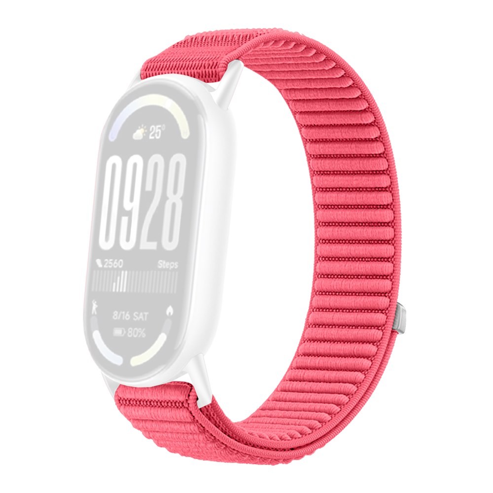 Xiaomi Smart Band 8/9/10 Λουράκι απο Nylon με Magic Tape Pink