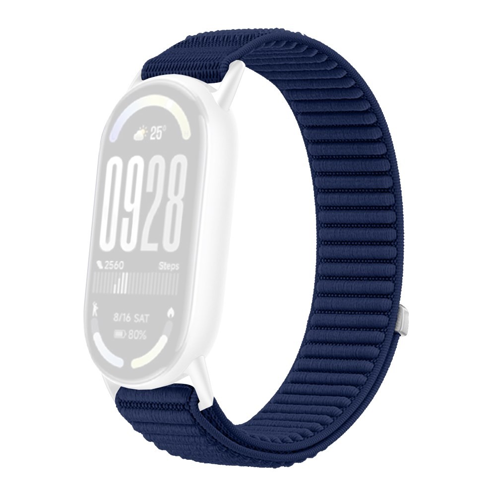 Xiaomi Smart Band 8/9/10 Λουράκι απο Nylon με Magic Tape Midnight Blue