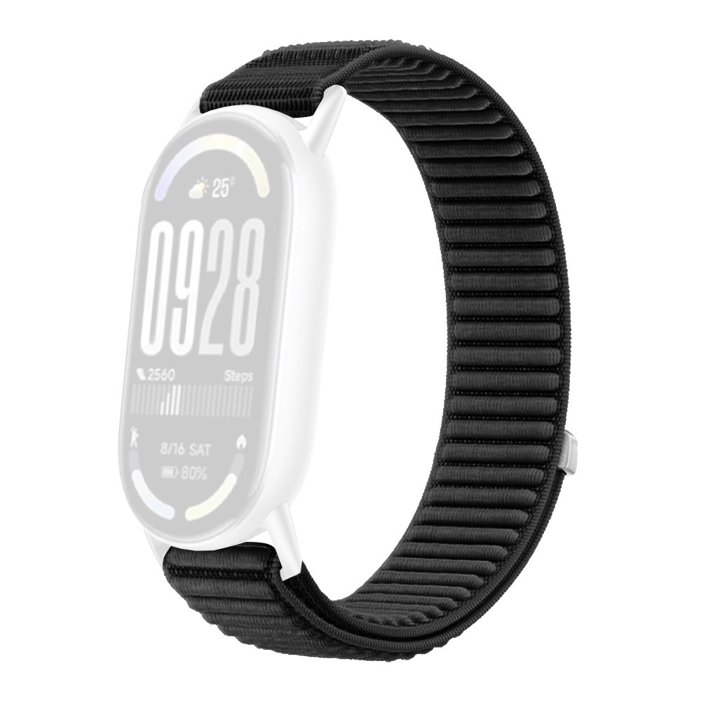 Xiaomi Smart Band 8/9/10 Λουράκι απο Nylon με Magic Tape Black