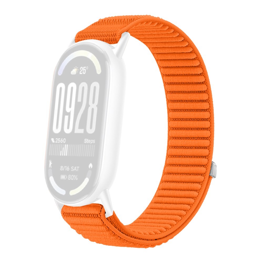 Xiaomi Smart Band 8/9/10 Λουράκι απο Nylon με Magic Tape Orange