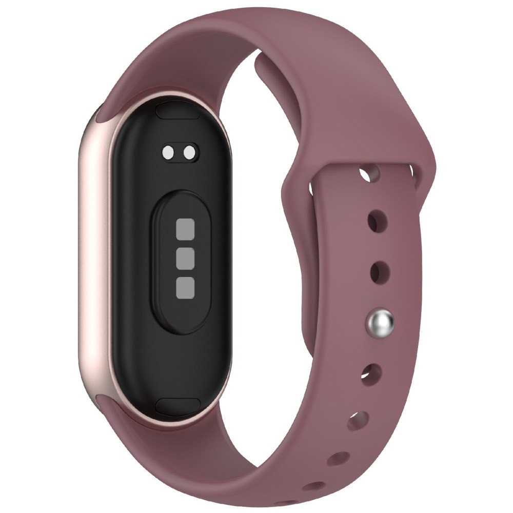 Xiaomi Smart Band 8/9/10 Λουράκι Σιλικόνης Με Snap Button Smoky Purple