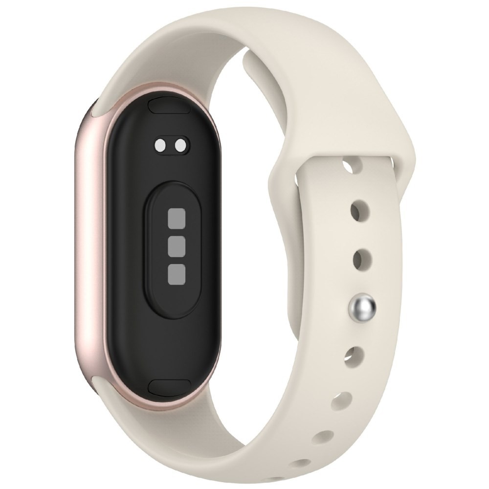 Xiaomi Smart Band 8/9/10 Λουράκι Σιλικόνης Με Snap Button Beige