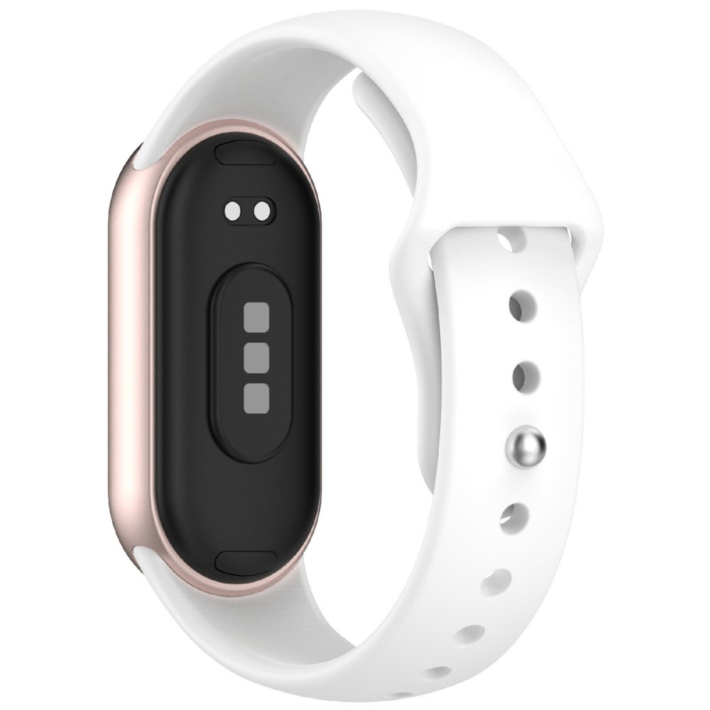 Xiaomi Smart Band 8/9/10 Λουράκι Σιλικόνης Με Snap Button White