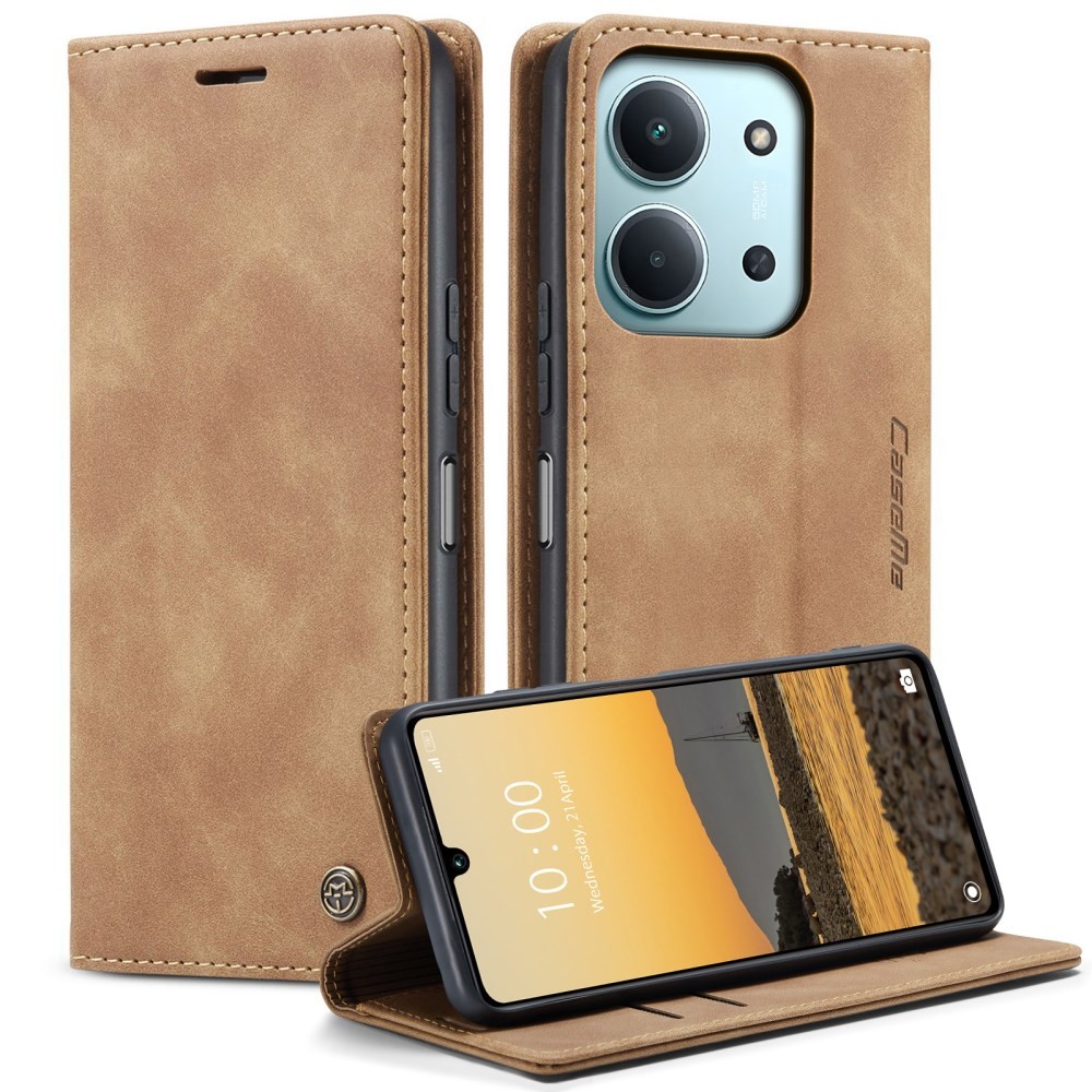 Xiaomi Redmi 15C 4G-5G / Poco C85 4G CaseMe 013 Retro Θήκη Βιβλίο Brown