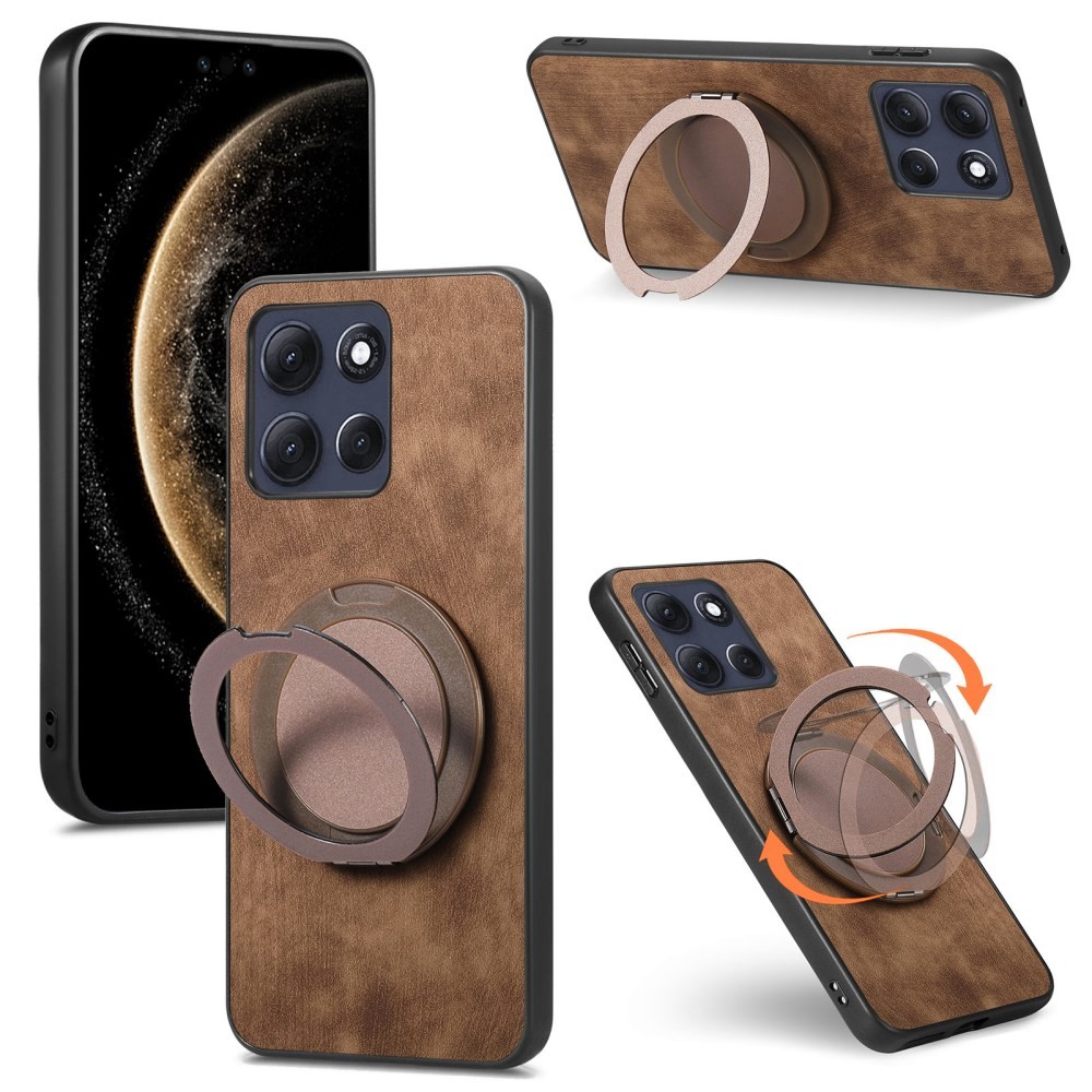 Motorola Moto G86 5G Brushed Magsafe Σκληρή Θήκη με Stand Brown