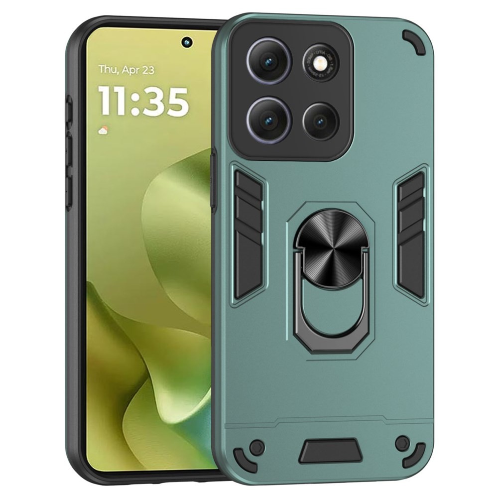 Motorola Moto G86 5G Armour Series Σκληρή Θήκη με Δαχτυλίδι Green