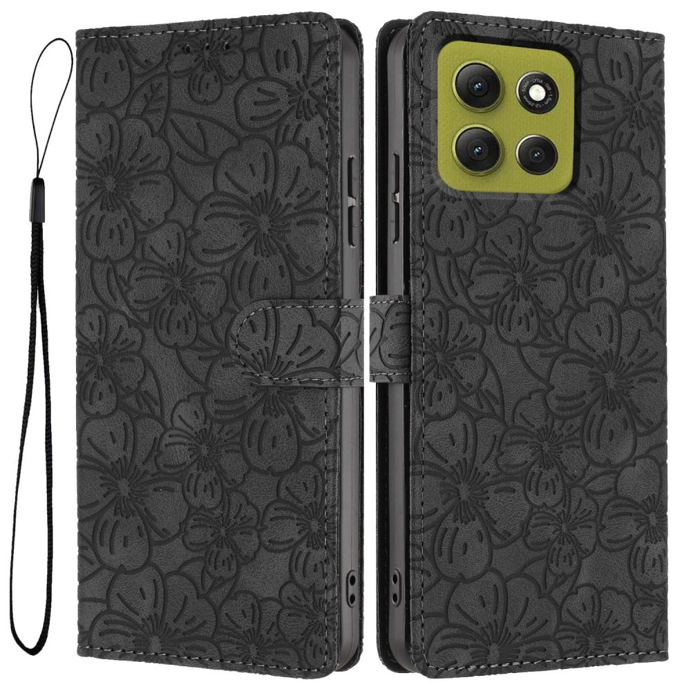 Motorola Moto G86 5G Blossom Θήκη Πορτοφόλι Black