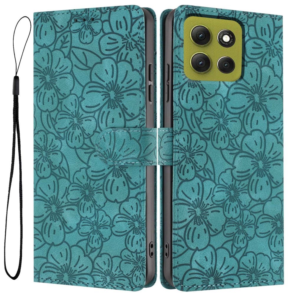 Motorola Moto G86 5G Blossom Θήκη Πορτοφόλι Green