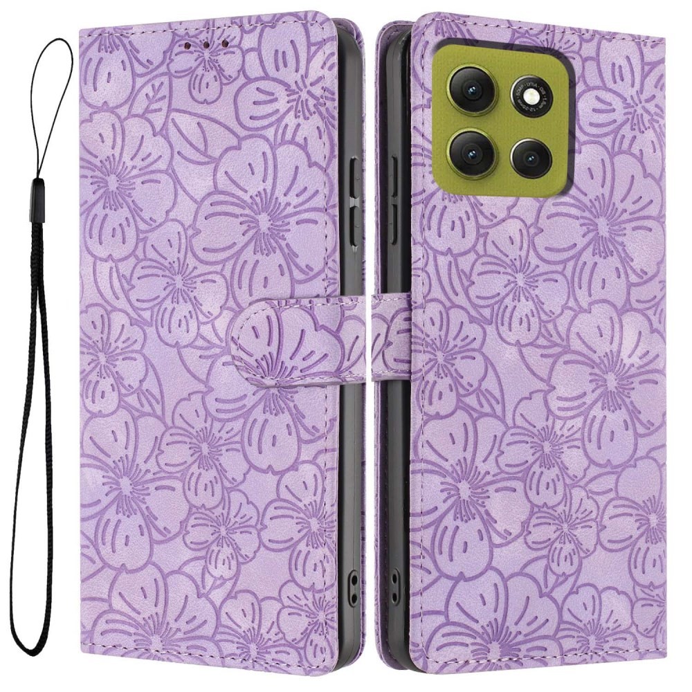 Motorola Moto G86 5G Blossom Θήκη Πορτοφόλι Purple