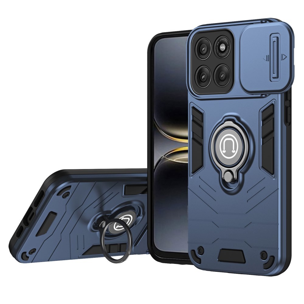 Motorola Edge 60 Pro 5G Sliding Camshield Σκληρή Θήκη με Δαχτυλίδι Blue