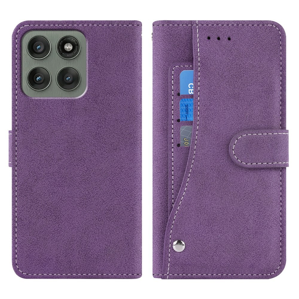 Motorola Edge 60 Pro 5G Card Slot Θήκη Πορτοφόλι Purple