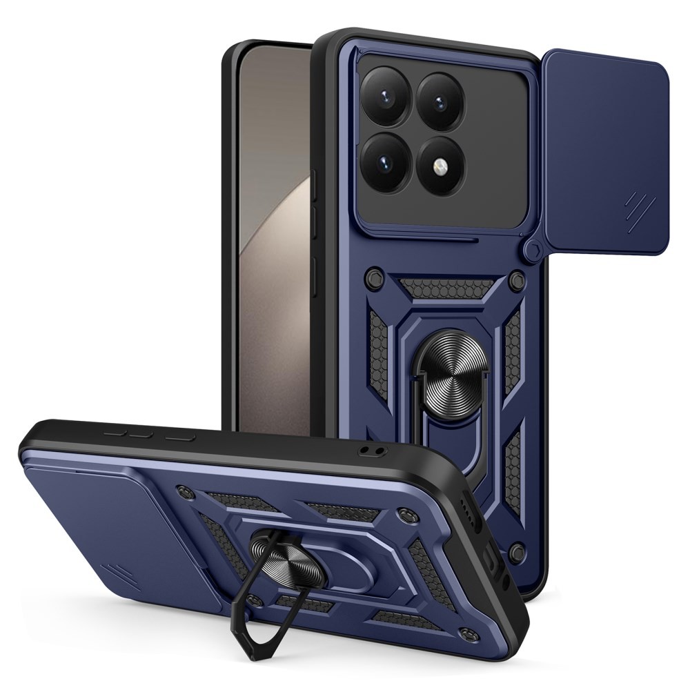 Xiaomi 15T 5G Rotary Camera Lid Σκληρή Θήκη με Δαχτυλίδι Blue