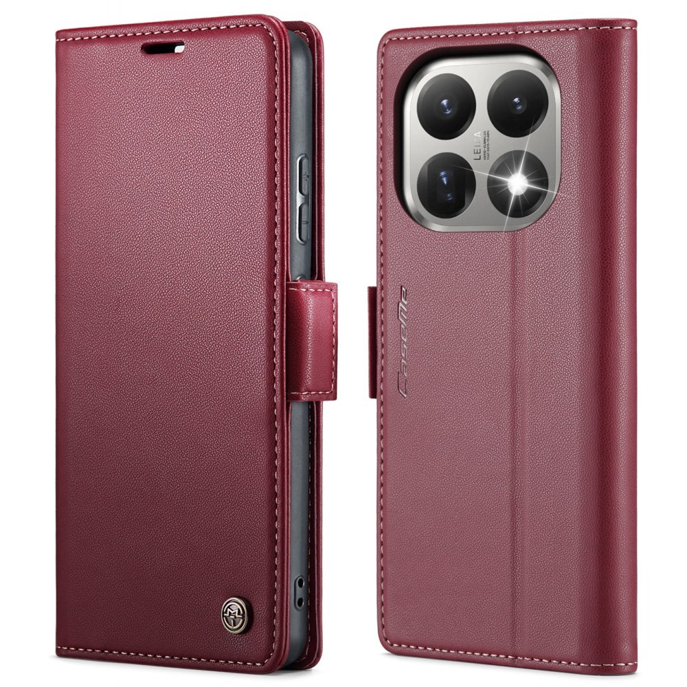 Xiaomi 15T 5G CaseMe 023 Luminus Θήκη Πορτοφόλι Wine Red