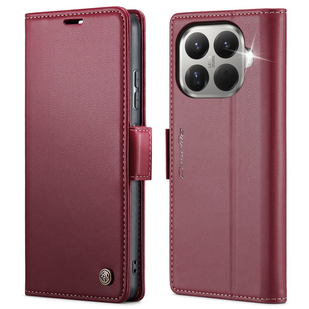 Xiaomi 15T Pro 5G CaseMe 023 Luminus Θήκη Πορτοφόλι Wine Red