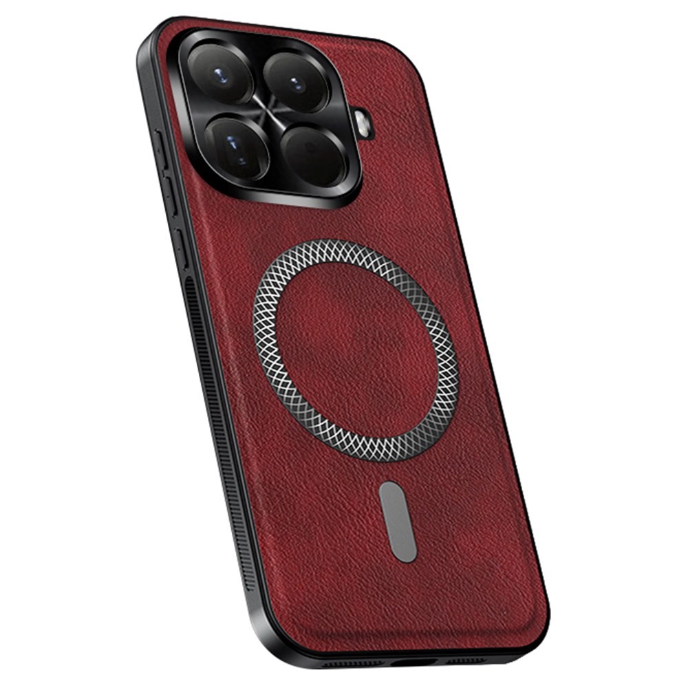 Xiaomi 15T Pro 5G Metal Cover Magsafe Σκληρή Θήκη Wine Red