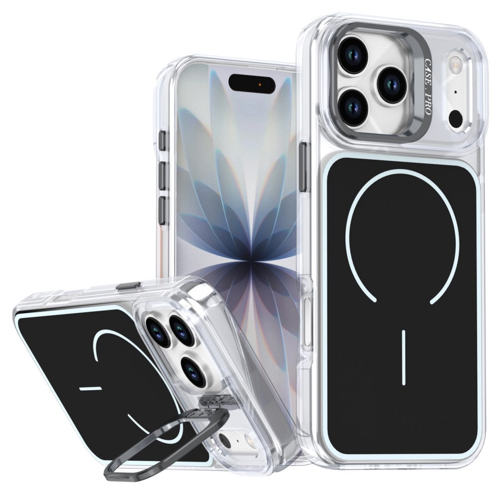 Apple iPhone 17 Pro Max Colored Lens Magsafe Σκληρή Θήκη με Στήριγμα Black