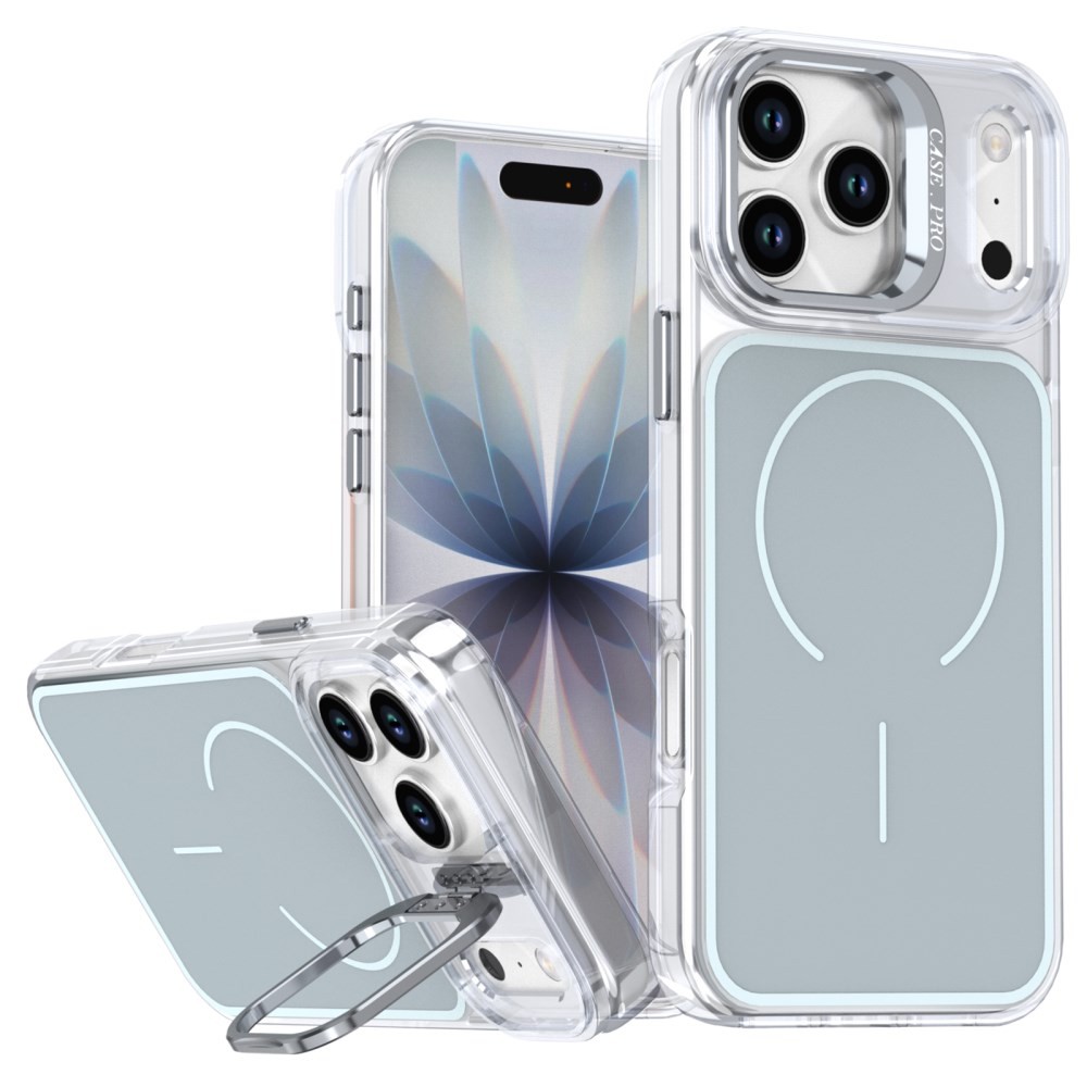 Apple iPhone 17 Pro Max Colored Lens Magsafe Σκληρή Θήκη με Στήριγμα Grey