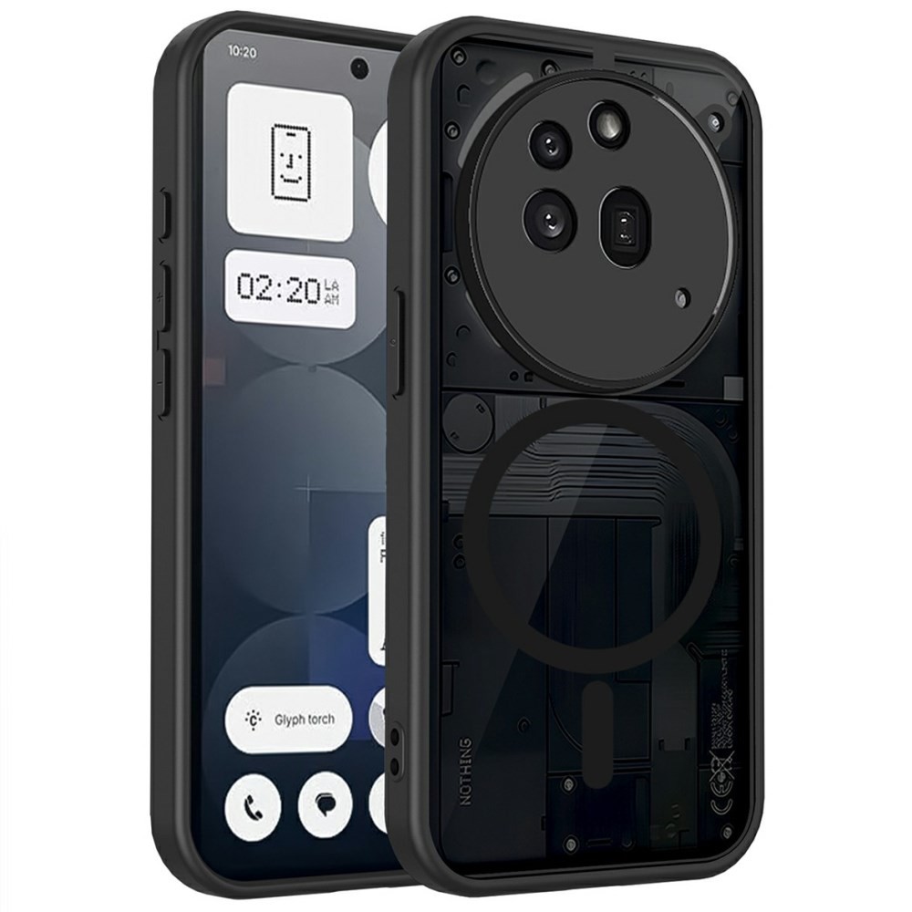 Nothing Phone (3a) Pro Magsafe Ημιδιάφανη Σκληρή Θήκη Matte Black