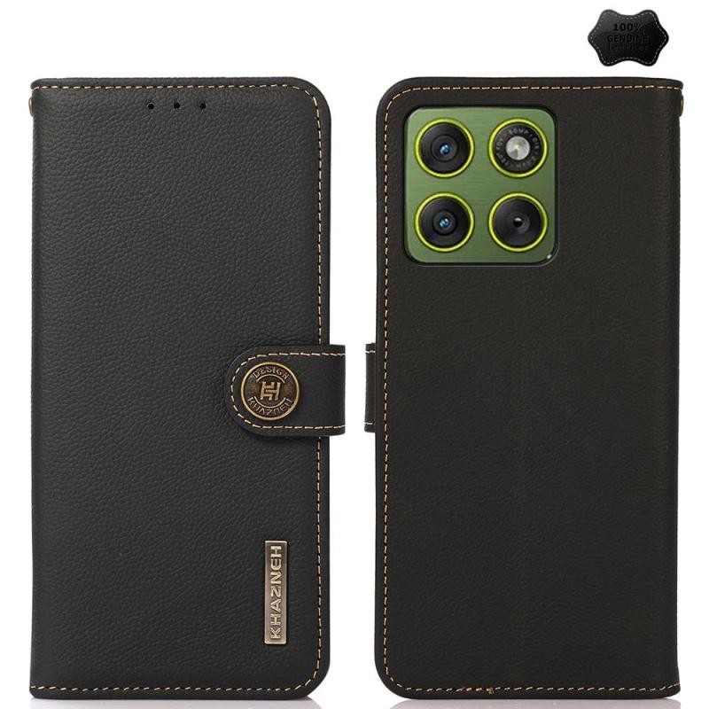 Motorola Edge 70 5G KHAZNEH Δερμάτινη Θήκη Πορτοφόλι Black