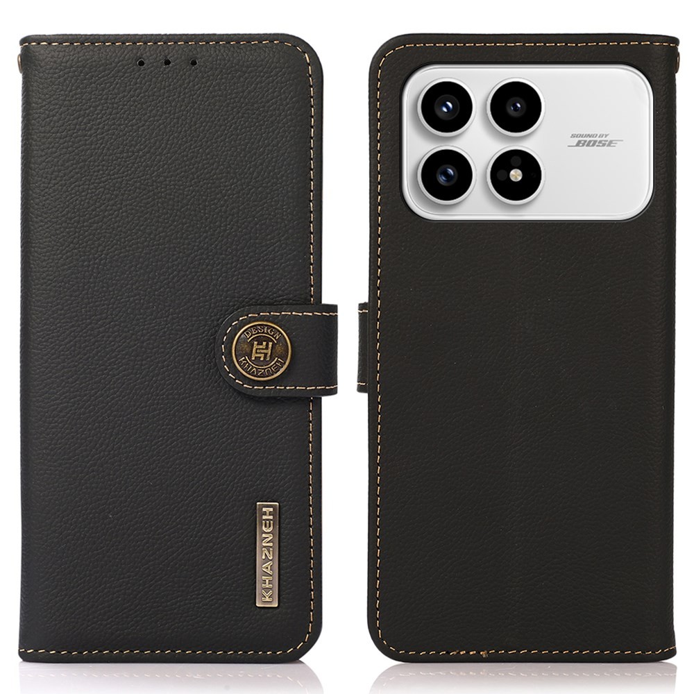 Xiaomi Poco F8 Pro 5G KHAZNEH Δερμάτινη Θήκη Πορτοφόλι Black