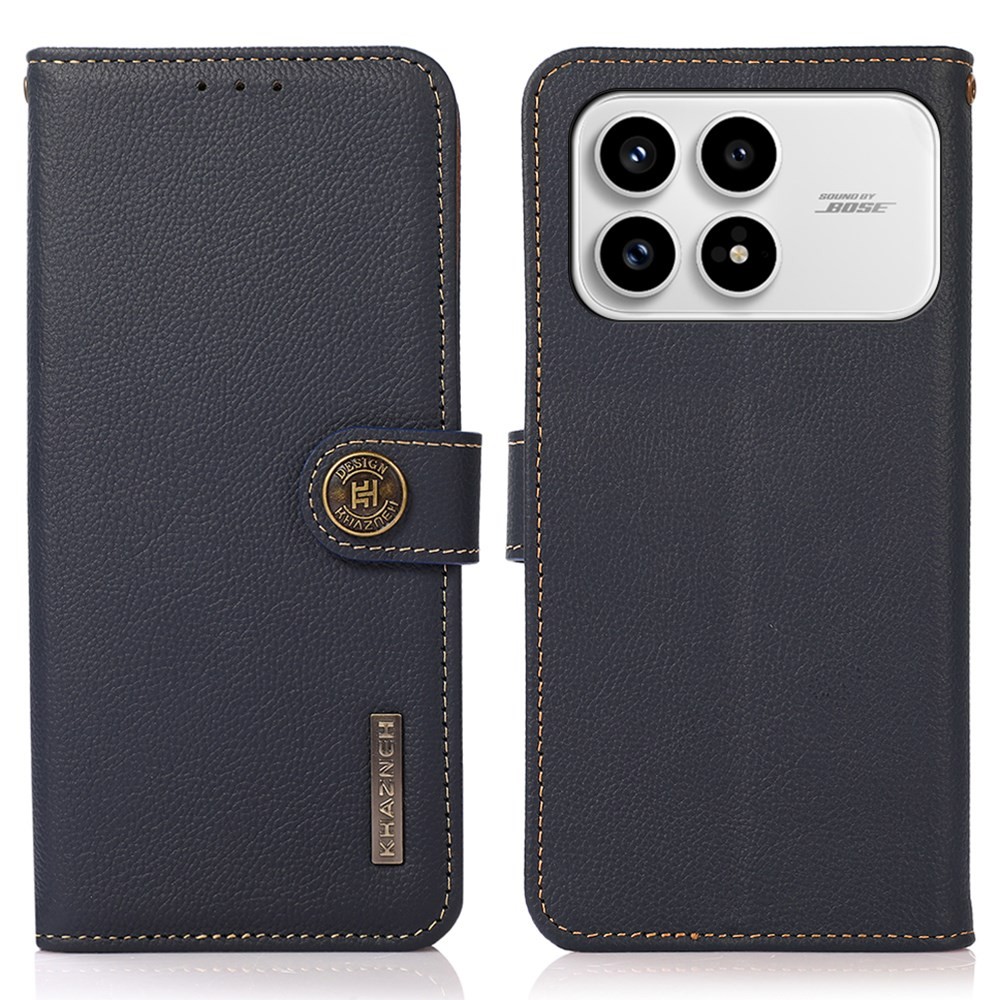 Xiaomi Poco F8 Pro 5G KHAZNEH Δερμάτινη Θήκη Πορτοφόλι Blue