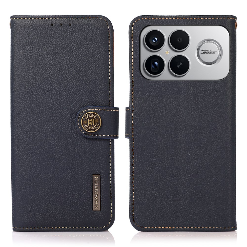 Xiaomi Poco F8 Ultra 5G KHAZNEH Δερμάτινη Θήκη Πορτοφόλι Blue