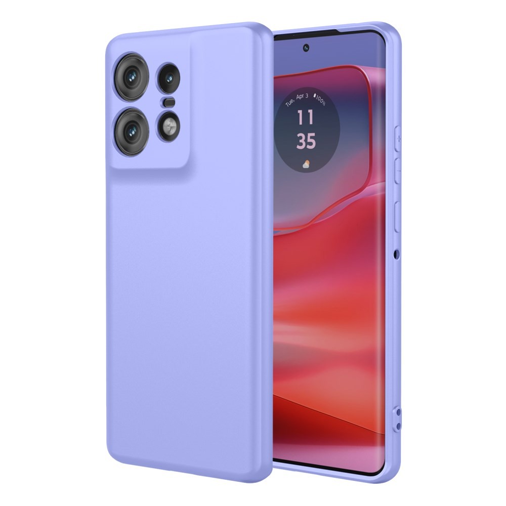 Motorola Edge 50 Pro 5G Smooth Θήκη Σιλικόνης Purple