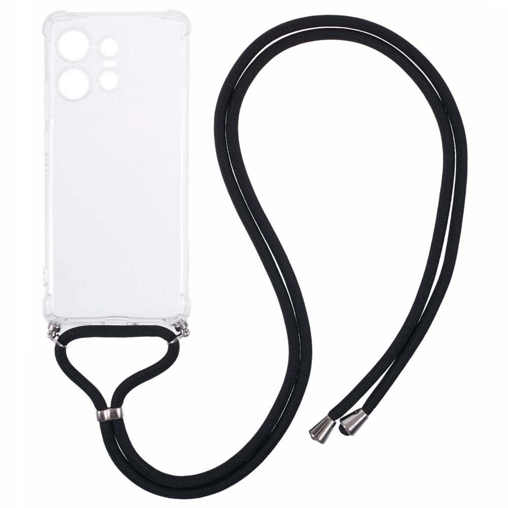 Motorola Edge 50 Pro 5G Θήκη Σιλικόνης με Λουράκι Transparent