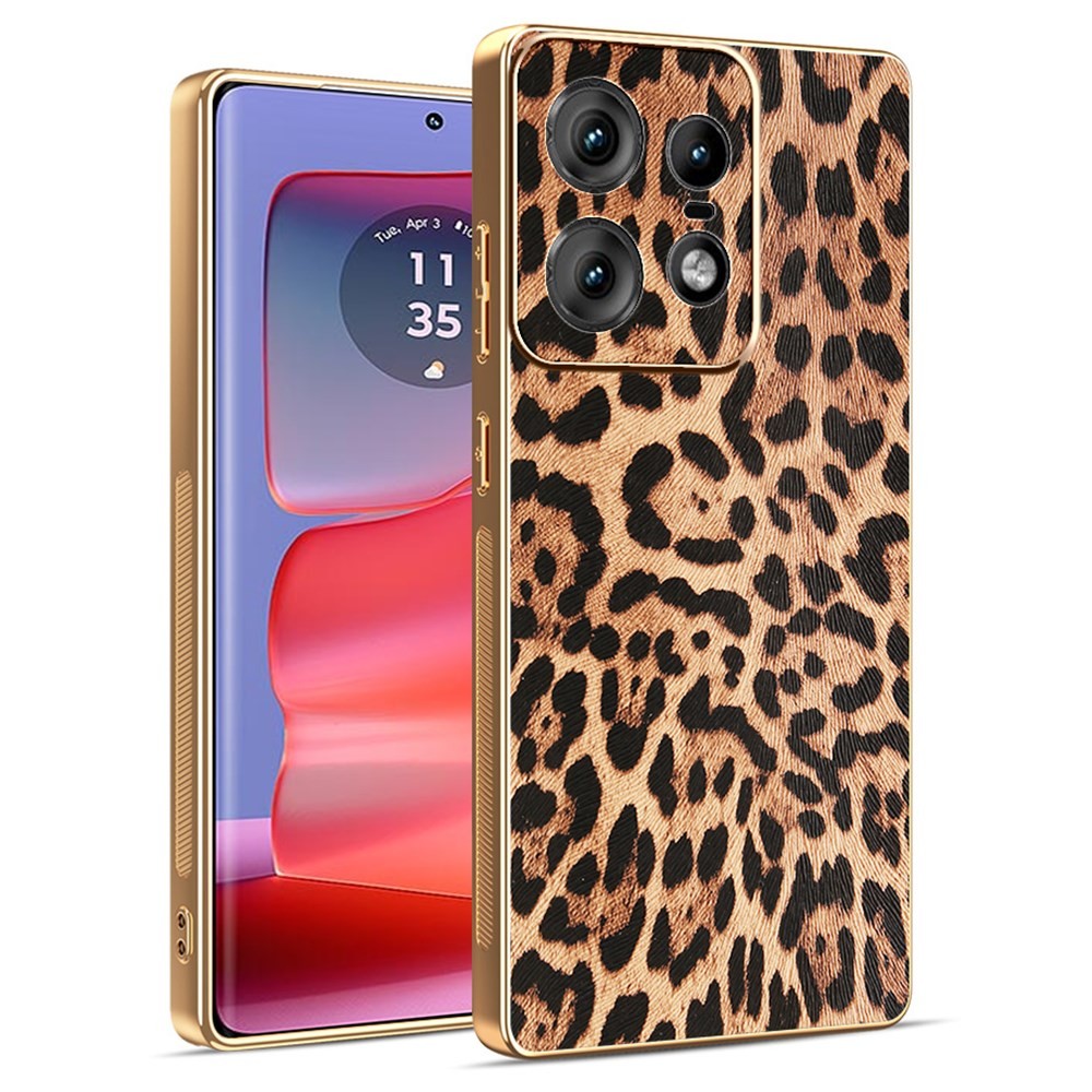 Motorola Edge 50 Pro 5G Electroplated Σκληρή Θήκη Leopard