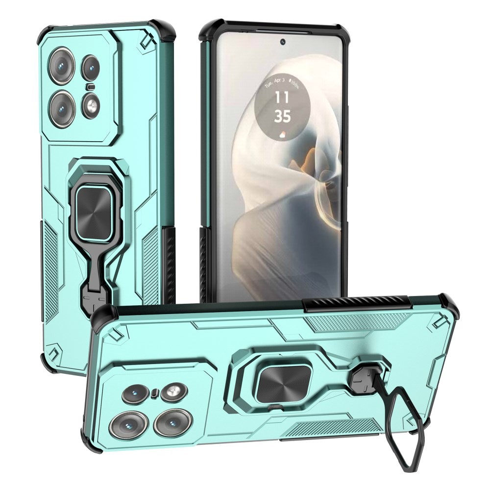 Motorola Edge 50 Pro 5G Magnetic Ring Σκληρή Θήκη με Δαχτυλίδι Green